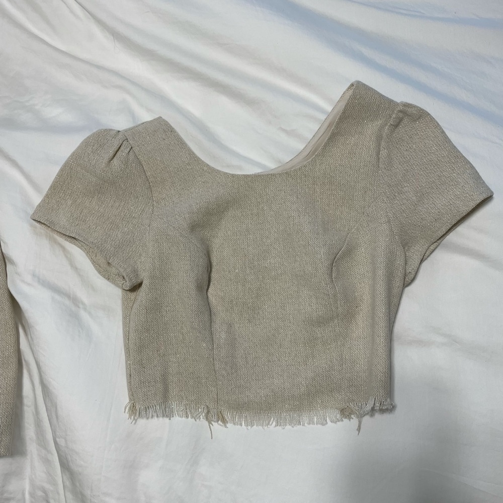 Textured Fringe Two Piece Set - Picture 3 of 8
